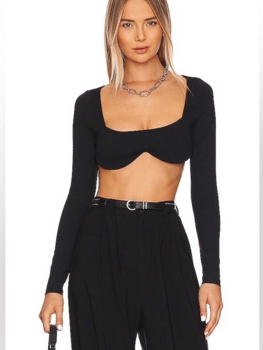 Susana Monaco Reverse Sweetheart Crop Top Size XS